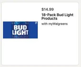 Walgreens 18-Pack Bud Light Products offer