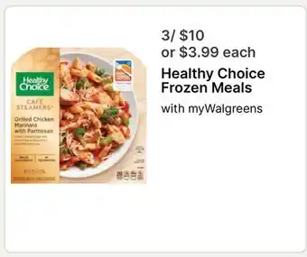 Walgreens Healthy Choice Frozen Meals offer