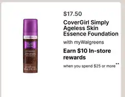 Walgreens CoverGirl Simply Ageless Skin Essence Foundation offer