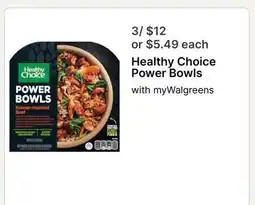 Walgreens Healthy Choice Power Bowls offer