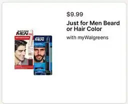 Walgreens Just for Men Beard or Hair Color offer