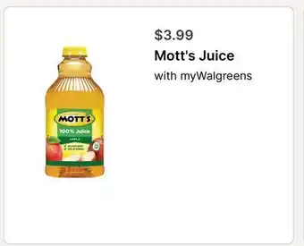 Walgreens Mott's Juice offer