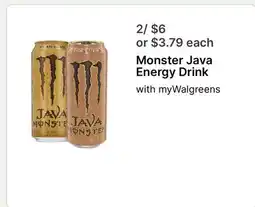 Walgreens Monster Java Energy Drink offer