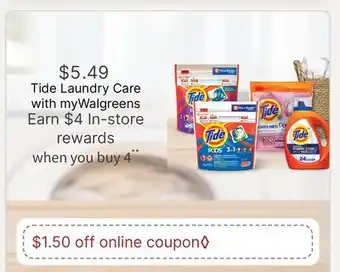 Walgreens Tide Laundry Care offer