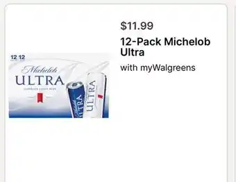 Walgreens 12-Pack Michelob Ultra offer