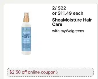 Walgreens SheaMoisture Hair Care offer