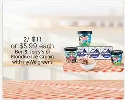 Walgreens Ben & Jerry's or Klondike Ice Cream offer