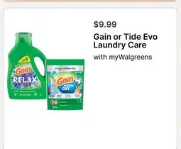 Walgreens Gain or Tide Evo Laundry Care offer