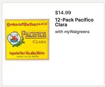 Walgreens 12-Pack Pacifico Clara offer