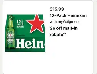 Walgreens 12-Pack Heineken offer