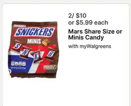 Walgreens Mars Share Size or Minis Candy offer