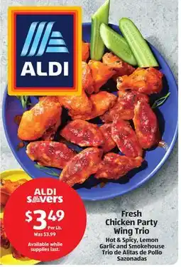 Aldi Fresh Chicken Party Wing Trio offer