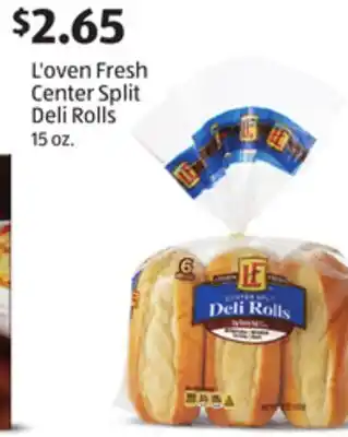 Aldi L'oven Fresh Center Split Deli Rolls offer