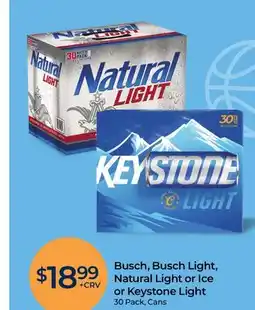 Rite Aid Busch, Busch Light, Natural Light or Ice or Keystone Light offer