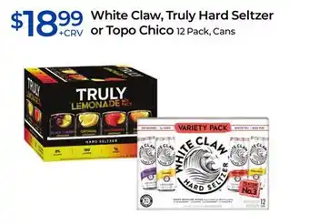 Rite Aid White Claw, Truly Hard Seltzer or Topo Chico offer