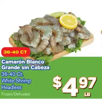 El Super Fresh White Shrimp Headless offer