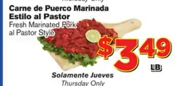 El Super Fresh Fresh Marinated Pork al Pastor Style offer