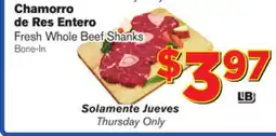 El Super Fresh Fresh Whole Beef Shanks offer