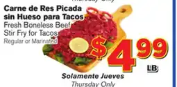 El Super Fresh Fresh Boneless Beef Stir Fry for Tacos offer