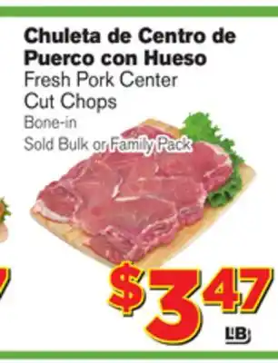 El Super Fresh Fresh Pork Center Cut Chops offer