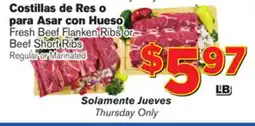 El Super Fresh Fresh Beef Flanken Ribs or Beef Short Ribs offer