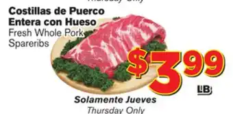 El Super Fresh Fresh Whole Pork Spareribs offer