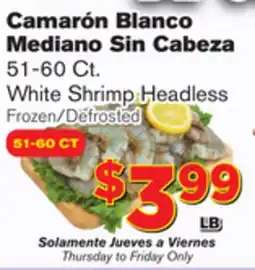 El Super Fresh White Shrimp Headless offer