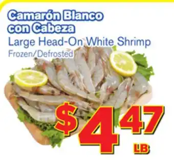 El Super Fresh Large Head-On White Shrimp offer