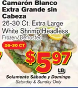 El Super Fresh Extra Large White Shrimp Headless offer