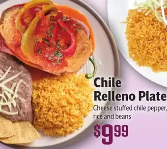 Vallarta Supermarkets Chile Relleno Plate offer