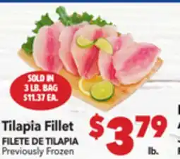 Vallarta Supermarkets Tilapia Fillet / FILLETE DE TILAPIA offer