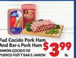 Vallarta Supermarkets FUD Cocido Pork Ham, And Bar-s Pork HAme / JAMON CONCIDO DE PUERCO FUD Y BAR-S JAMON offer