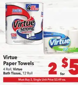 Vallarta Supermarkets Virtue Paper Towels offer