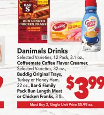 Vallarta Supermarkets Danimals Drinks offer