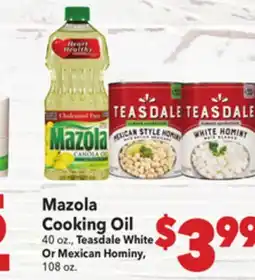 Vallarta Supermarkets Mazola Cooking Oil offer