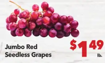 Vallarta Supermarkets Jumbo Red Seedless Grapes offer