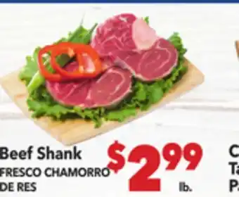 Vallarta Supermarkets Beef Shank | FRESCO CHAMORRO DE RES offer