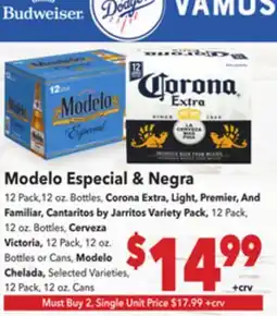 Vallarta Supermarkets Modelo Especial & Negra offer