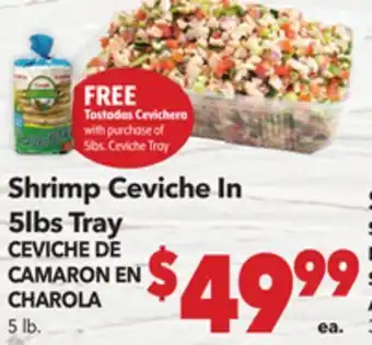 Vallarta Supermarkets Shrimp Ceviche In 5lbs Tray / CEVICHE DE CAMARON EN CHAROLA offer