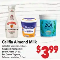 Vallarta Supermarkets Califia Almond Milk offer