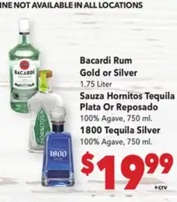 Vallarta Supermarkets Bacardi Rum Gold or Silver offer