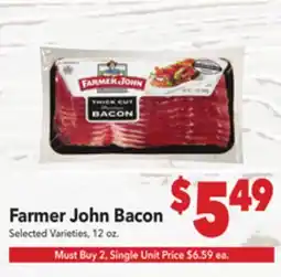 Vallarta Supermarkets Farmer John Bacon offer