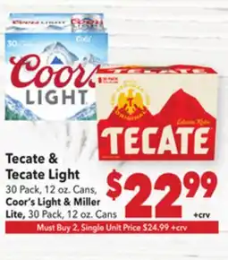 Vallarta Supermarkets Tecate & Tecate Light offer