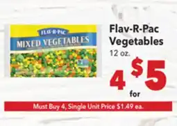 Vallarta Supermarkets Flav-R-Pac Vegetables offer