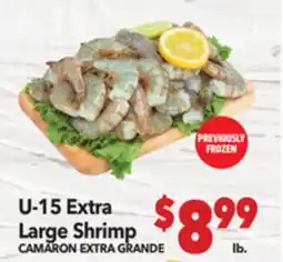 Vallarta Supermarkets U-15 Extra Large Shrimp / CAMARON EXTRA GRANDE offer