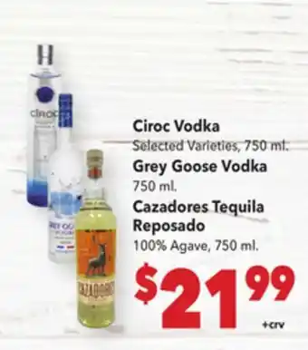 Vallarta Supermarkets Ciroc Vodka offer