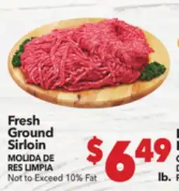 Vallarta Supermarkets Fresh Ground Sirloin / MOUDA DE RES LIMPIA offer