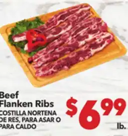 Vallarta Supermarkets Beef Flanken Ribs / COSTILLA NORTENA DE RES, PARA ASAR O PARA CALDO offer