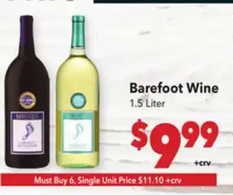 Vallarta Supermarkets Barefoot Wine offer