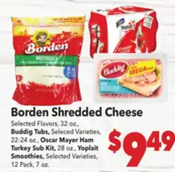 Vallarta Supermarkets Borden Shredded Cheese offer